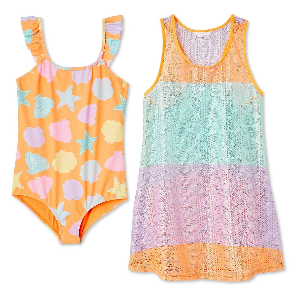 Maillot de bain 2 pièces Bmagical pour filles Tailles TP-G