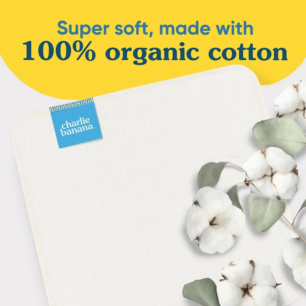 10 lingettes en coton bio