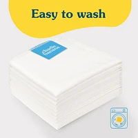 10 lingettes en coton bio
