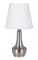 Hometrends 14.25" Brushed Nickel Accent Table Lamp