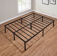 Mainstays 14" Heavy Duty Slat Bed Frame, Black Steel, Sizes Twin, Full, Queen