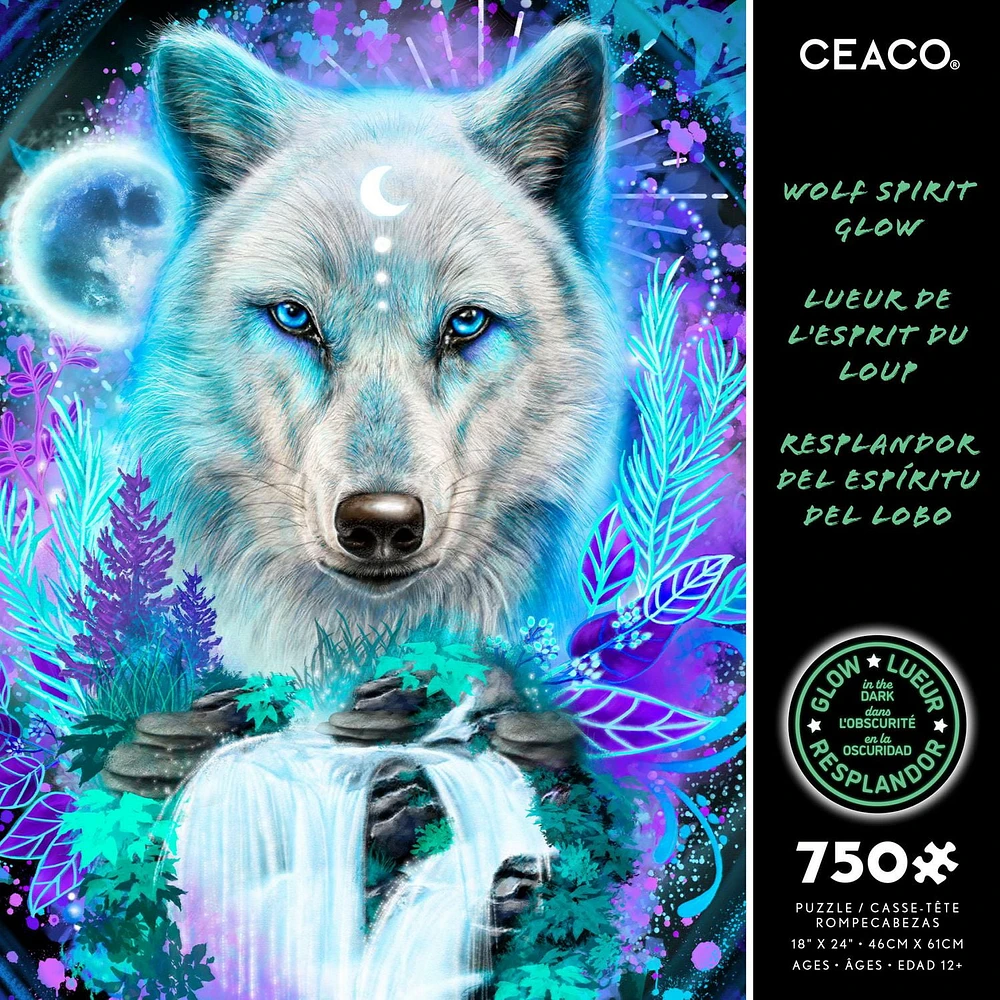 Ceaco Wolf Spirit Glow 750pc Puzzle