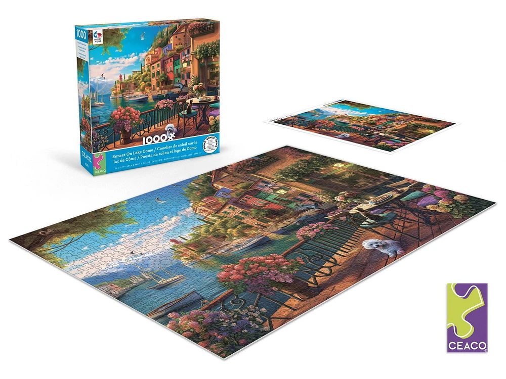 Ceaco Sunset on Lake Como 1000pc Puzzle