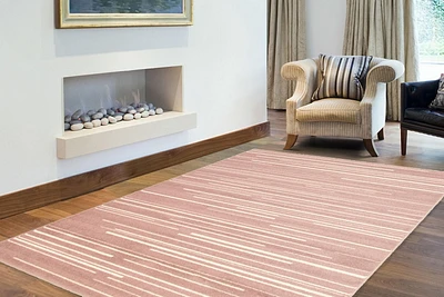 ECARPET Striped Area Rug, Minimalist Style Modern Carpet Fika Collection