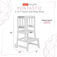 Fisher Price 2-en-1 Tour et tabouret Funtastic Polyvalente