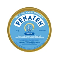 Penaten Original Medicated Diaper Rash Cream, Baby Diaper Rash Cream, Zinc Oxide, 55 grams