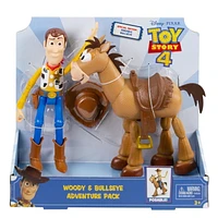 Disney and Pixar's Toy Story 4 Woody and Bullseye 2-Character Pack, Movie-inspired Relative-Scale for Storytelling Play