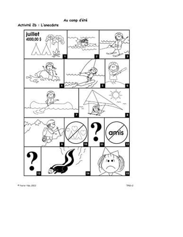 Poster Pals FSL classroom/Reproducible "Le passé composé" Masters French Storytelling Kit