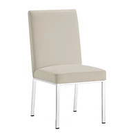 Home Gear Set of 2 Silver Frame Hexagonal Back Dining Chair