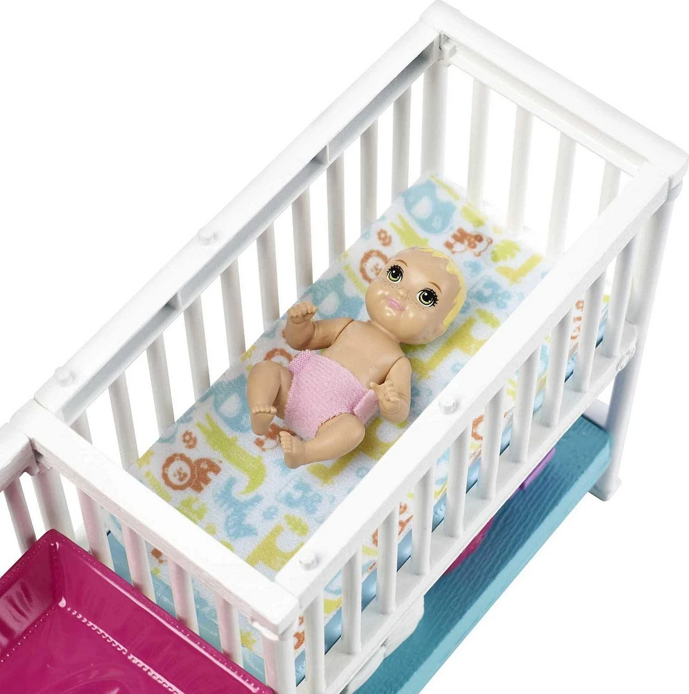 Barbie Skipper Babysitters Inc. Nap ‘n' Nurture Nursery Dolls and Playset