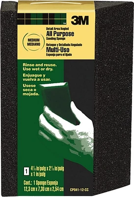 3M CP041-12-CC 2-7/8" x 4-7/8" x 1" Med Single Angle Sanding Sponge