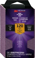 3M 24301TRI-F-DA 2-7/8" x 4.5" (120 Grit) Pro Grade Precision Edge Detailing Dual Angle Sanding Sponge