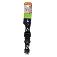 Pet Attire By Coastal Collier pour chien réglable en os noirs, 5/8" x 12"-18"