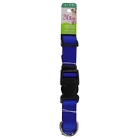Pet Attire By Coastal Collier réglable pour chien avec boucle en plastique Bleu, 1" x 18" - 26" 1" x 18" - 26"