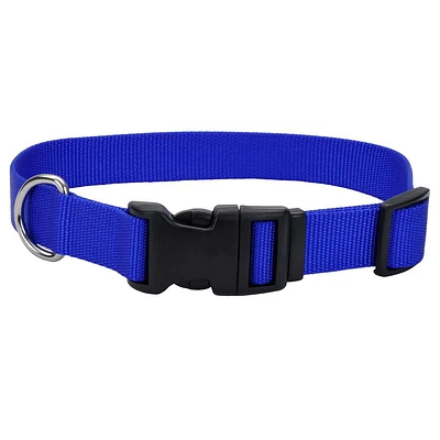 Pet Attire By Coastal Collier réglable pour chien avec boucle en plastique Bleu, 1" x 18" - 26" 1" x 18" - 26"