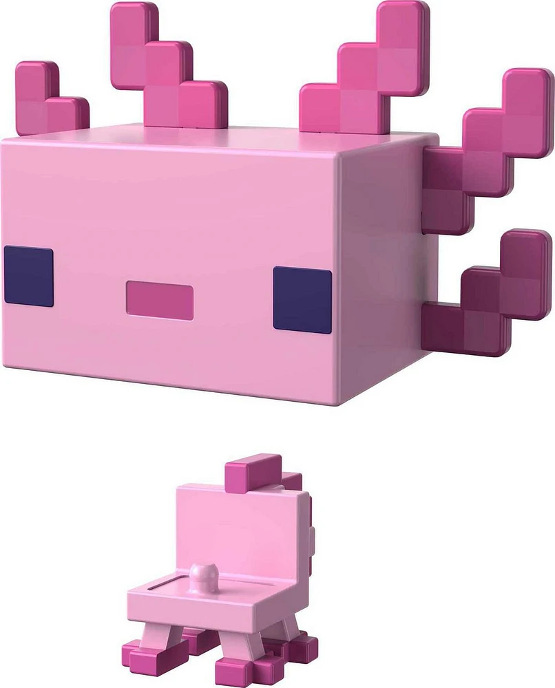 Minecraft Mob Head Minis Pink Axolotls Figure