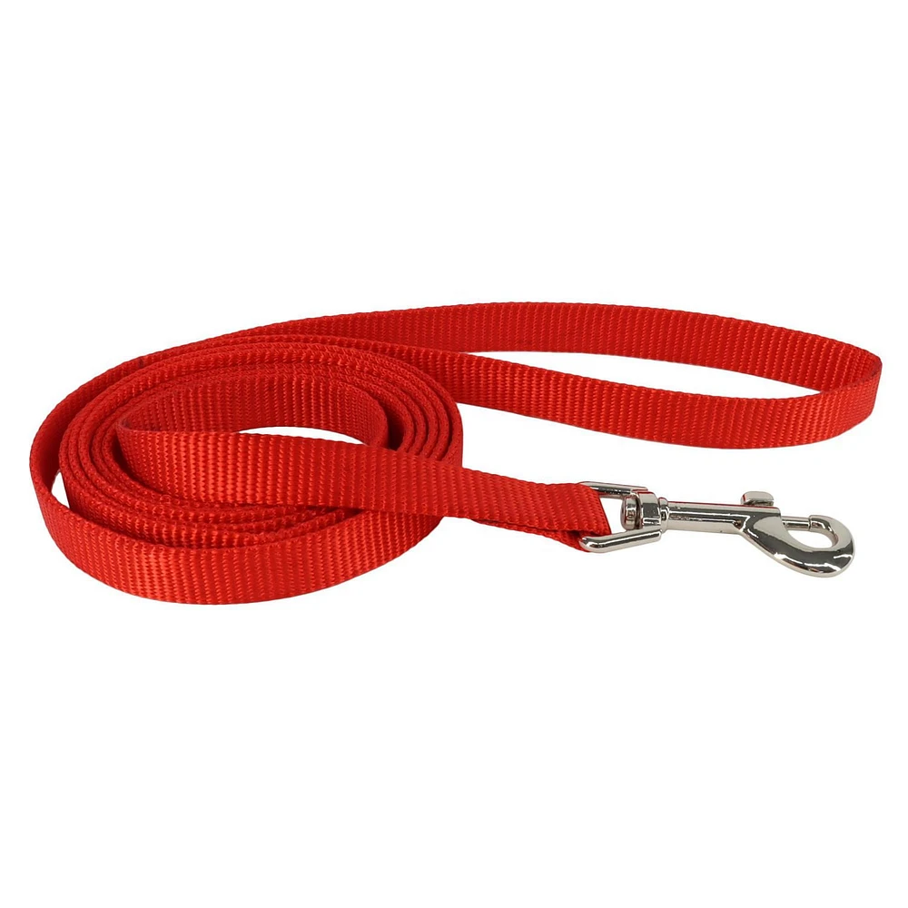 Pet Attire by Coastal 3/8" x 6' Red Dog Leash, Small 6' Leash