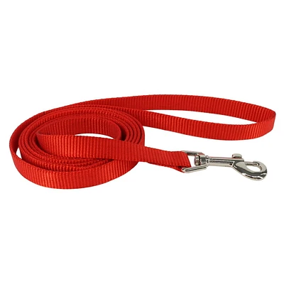 Pet Attire by Coastal 3/8" x 6' Red Dog Leash, Small 6' Leash