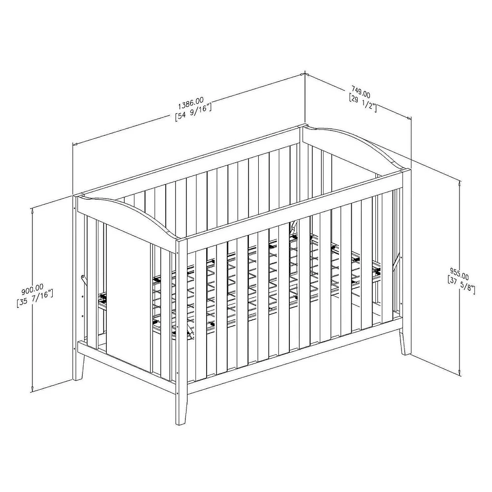 South Shore, Angel collection, 3 in 1 Convertible Crib