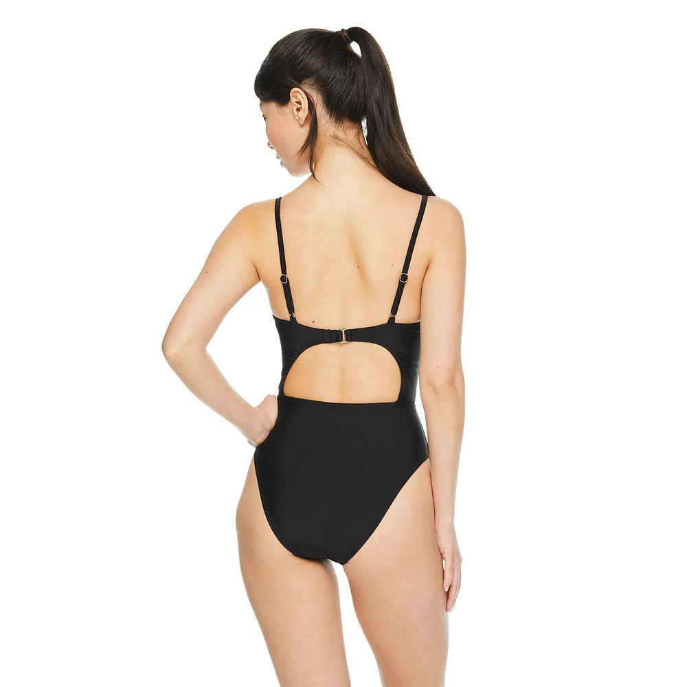 Maillot 1 pièce avec motif ajouré No Boundaries pour femmes Tailles TP–TTG