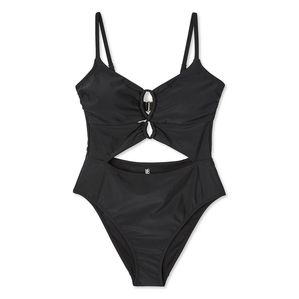 Maillot 1 pièce avec motif ajouré No Boundaries pour femmes Tailles TP–TTG