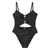 Maillot 1 pièce avec motif ajouré No Boundaries pour femmes Tailles TP–TTG