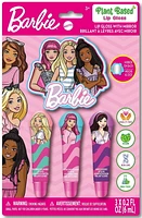 Barbie - Townley girl 3pk Lip Gloss Set with Mirror for Girls, Ages 3+