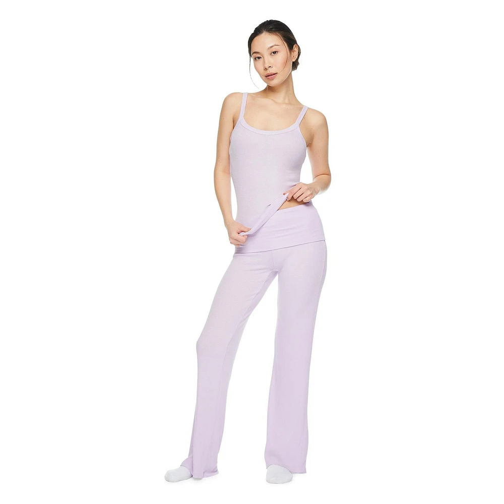 No Boundaries Women's Rib Cami Pajama 2-Piece Set, Sizes XS-XXL