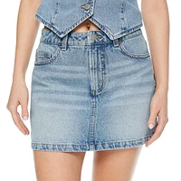 Jupe en denim No Boundaries pour femmes Tailles TP–TTG