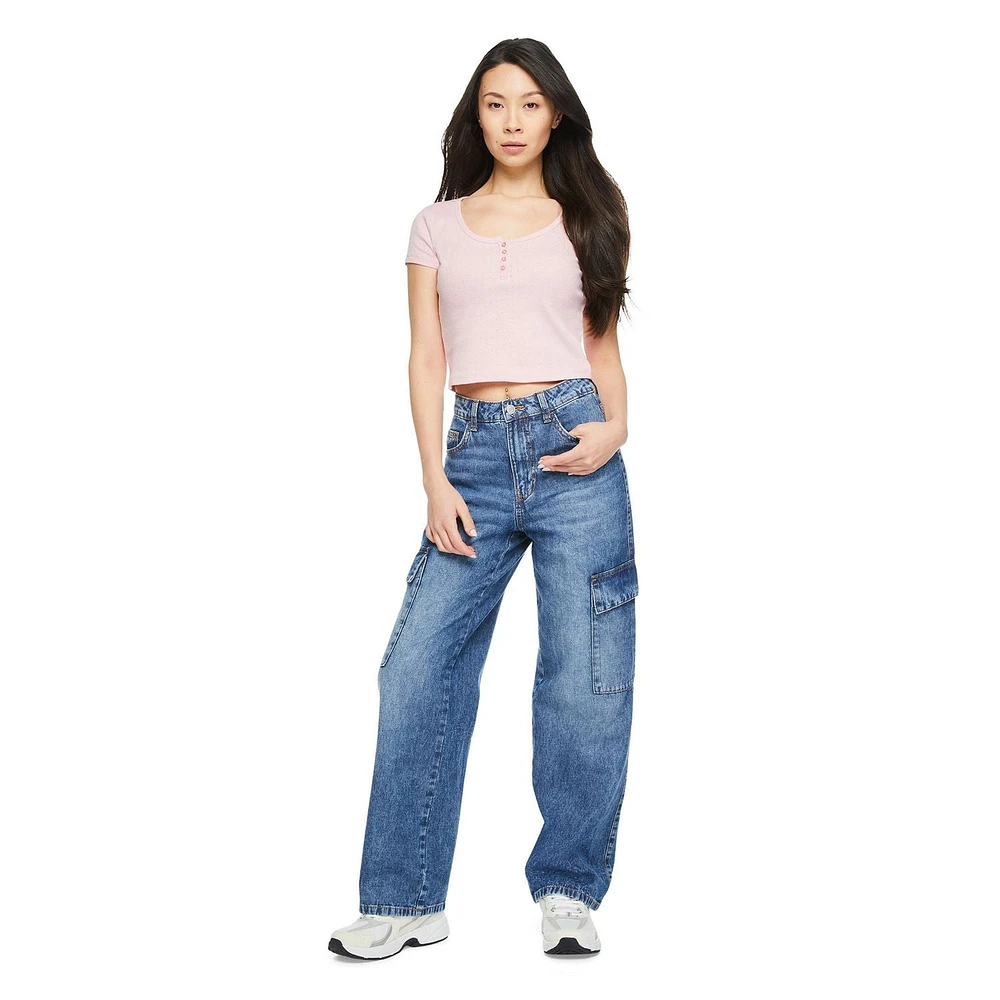Pantalon cargo ample No Boundaries pour femmes Tailles 1-15