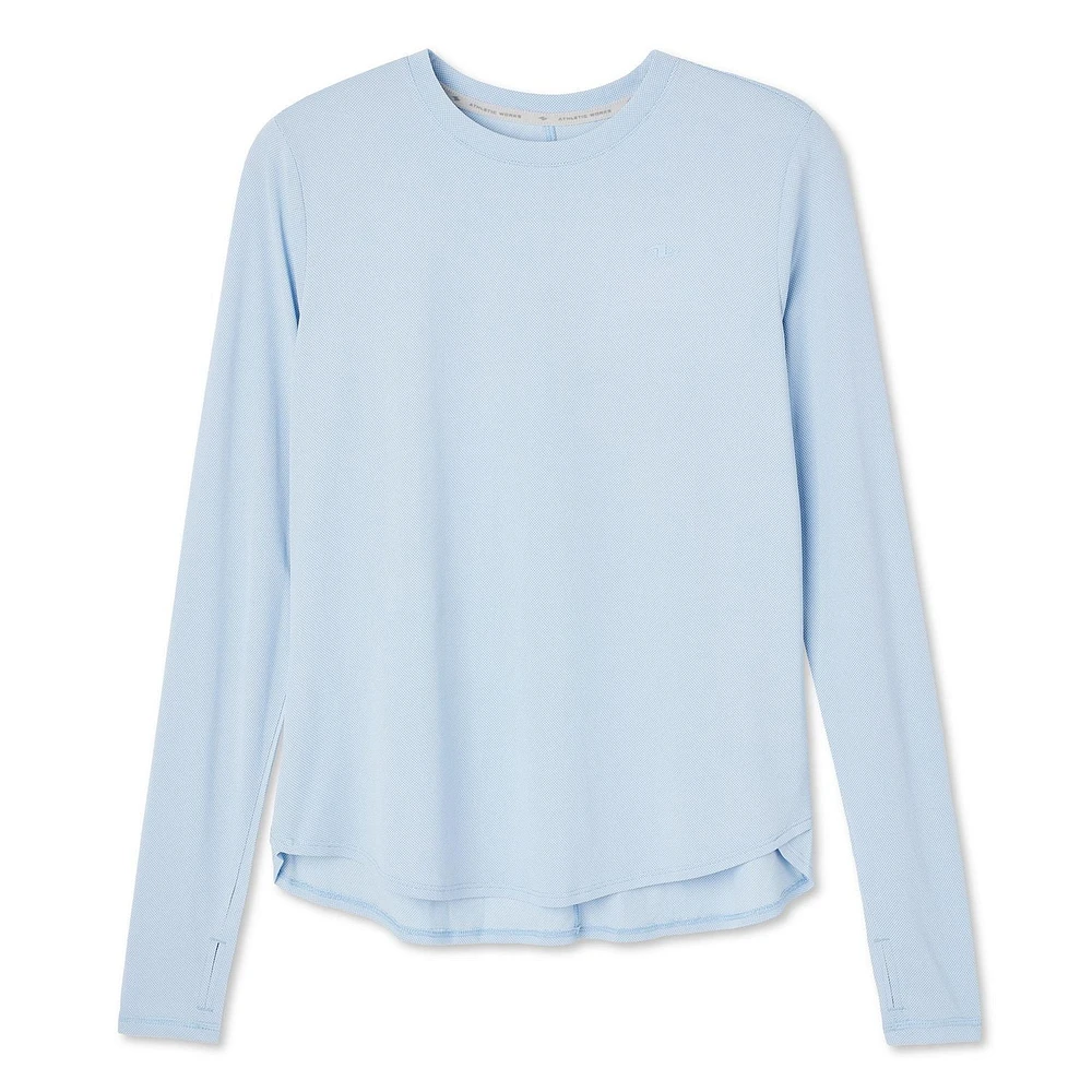 Athletic Works Women's Long Sleeve Tee, Sizes XS-XXL