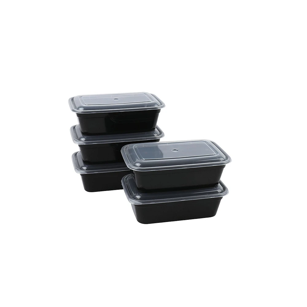 Mainstays 5PK Snack Meal Prep Container, 5PK Snack Meal Prep Container, 710ml