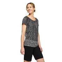 Iyla Women's Burnout Peasant Top