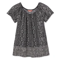 Iyla Women's Burnout Peasant Top