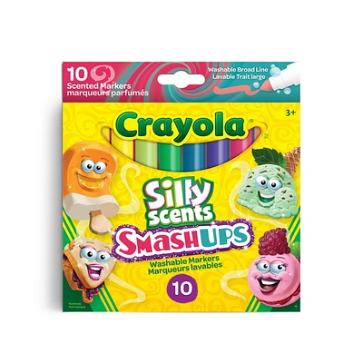 Crayola Silly Scents Smash-Ups Broad Line Markers, 10 Count, Scented Markers