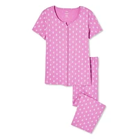 Pyjama 2 pièces en coton Iyla pour femmes Tailles TP–TTG
