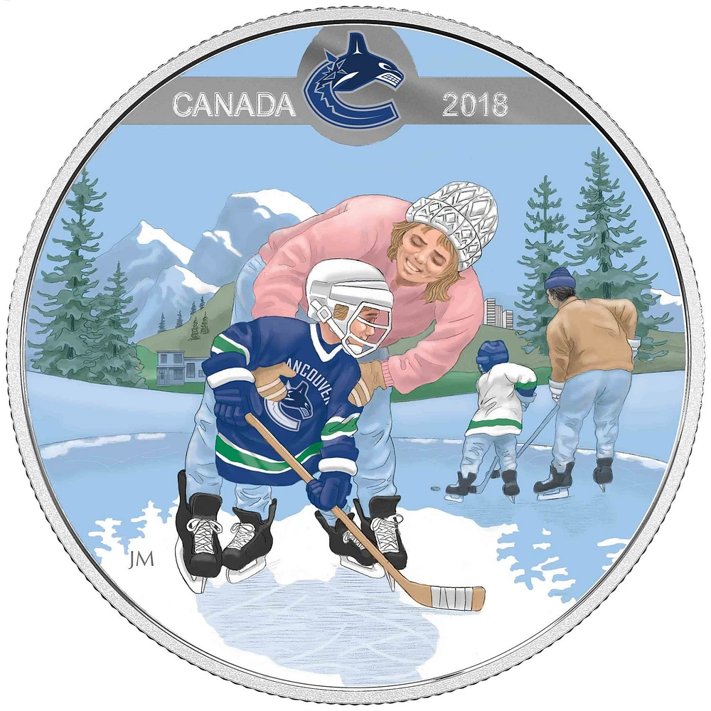 Nhlvancouver Canucks® Royal Canadian Mint 2018 Fine Silver Coin: Learning to Play