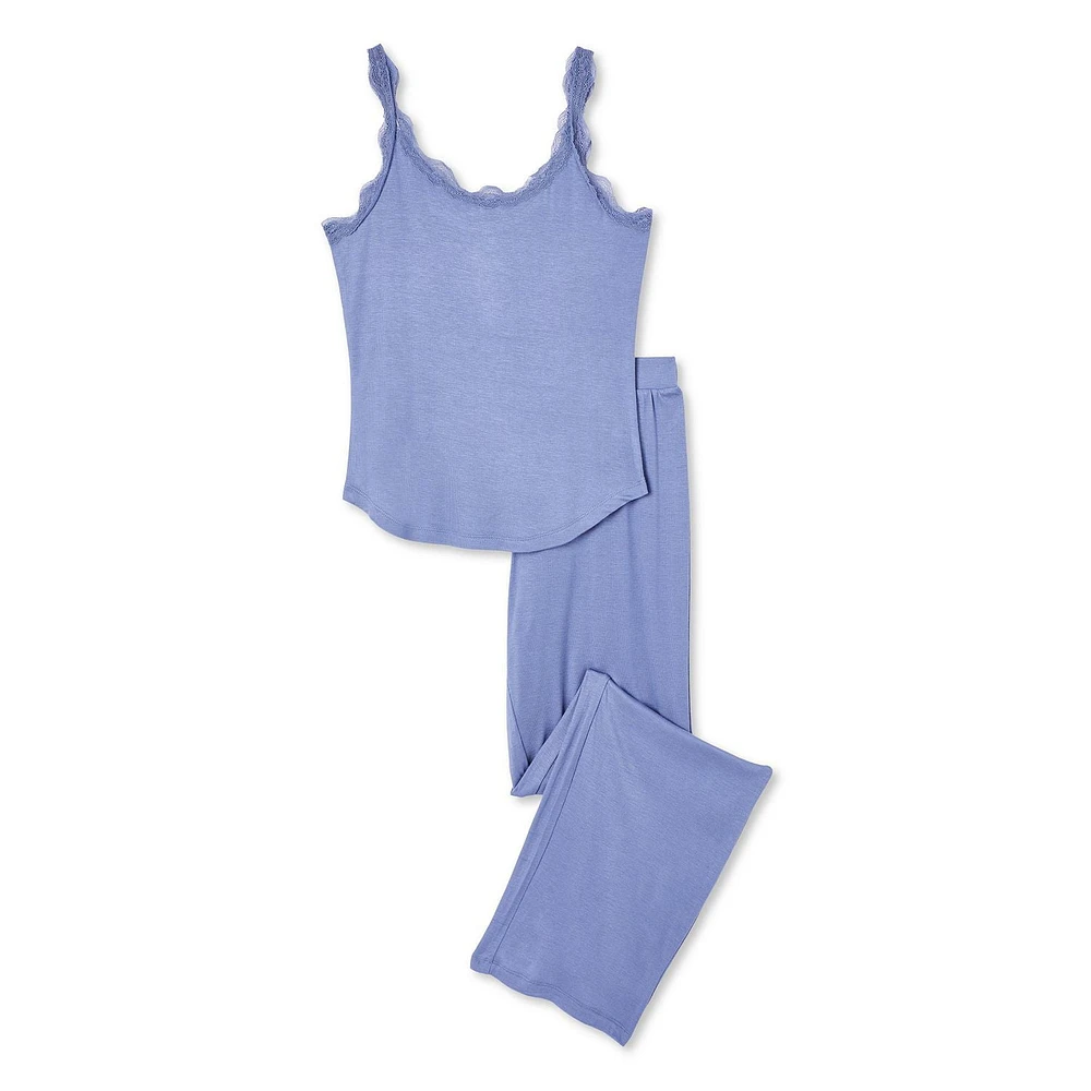 Ensemble 2 pièces avec camisole en tricot côtelé George pour femmes Tailles TP–TTG