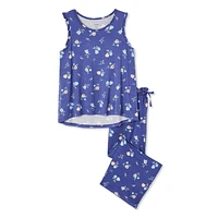Ensemble 2 pièces avec pantalon capri George pour femmes Tailles TP–TTG
