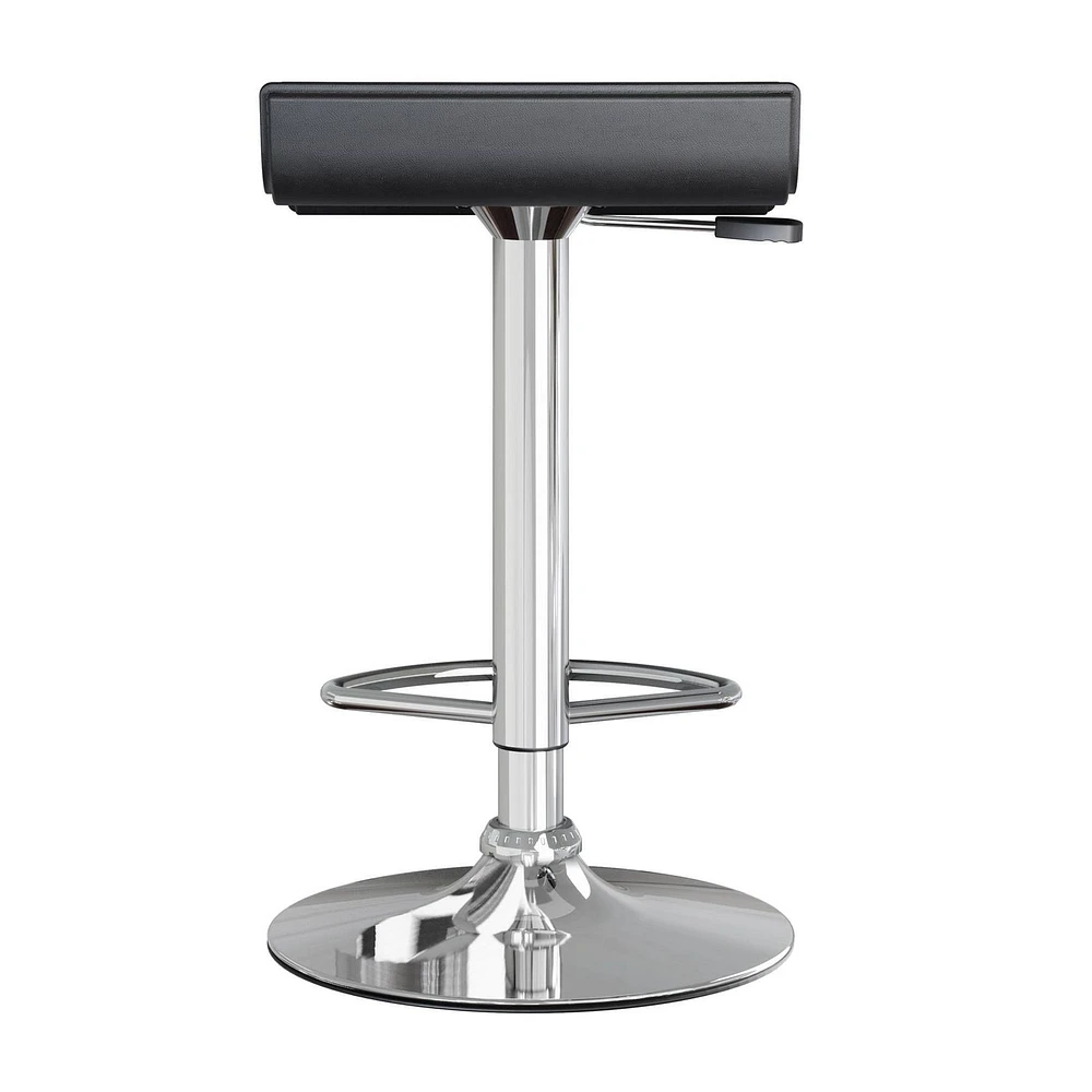 Winsome Spectrum Adjustable Swivel Stools, Black & Chrome - 93329