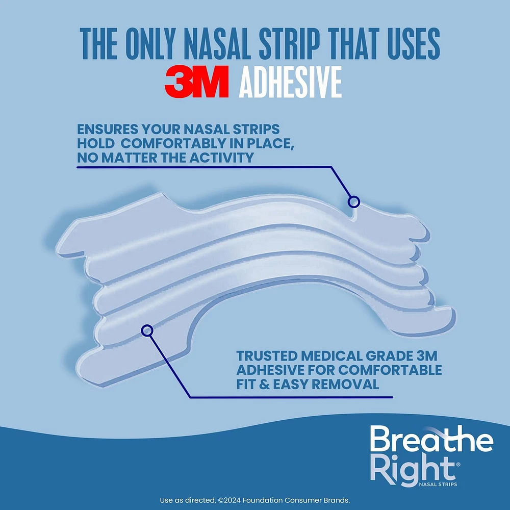 Breathe Right Nasal Strips Clear, Extra Strong | Instantly relieves nasal congestion | Drug Free, 26 Clear Strips