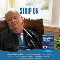 Breathe Right Nasal Strips, Large Tan | Instantly relieves nasal congestion | Drug Free, 30 Large Tan Strips