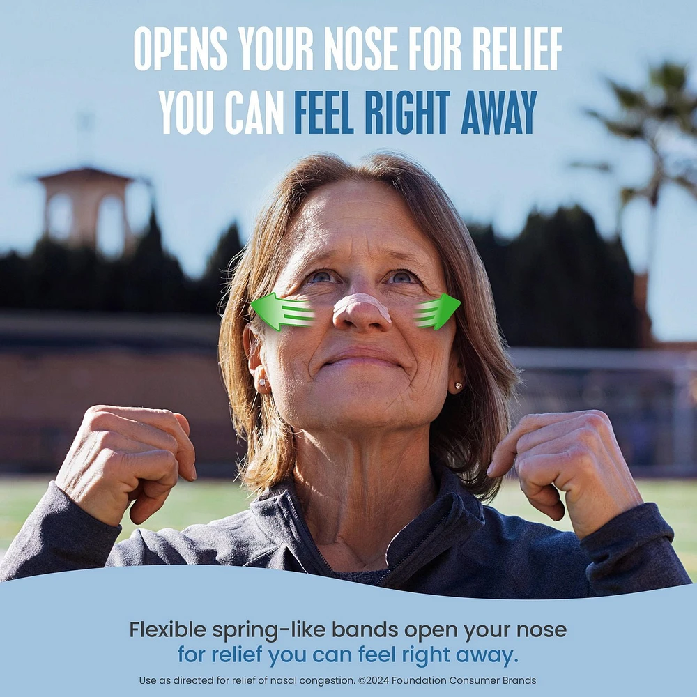 Breathe Right Nasal Strips, Large Tan | Instantly relieves nasal congestion | Drug Free, 30 Large Tan Strips