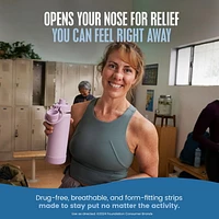 Breathe Right Nasal Strips, Large Tan | Instantly relieves nasal congestion | Drug Free, 30 Large Tan Strips