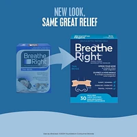 Breathe Right Nasal Strips, Large Tan | Instantly relieves nasal congestion | Drug Free, 30 Large Tan Strips