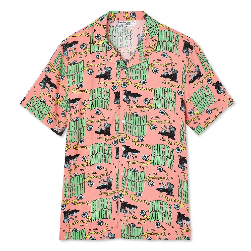 Chemise de vacances Rick et Morty pour hommes Tailles P-TG
