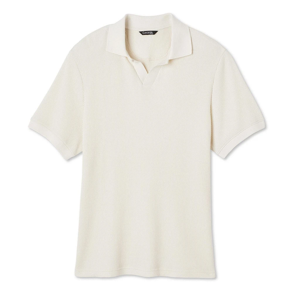 George Men's Johnny Collar Popover, Sizes S-2XL
