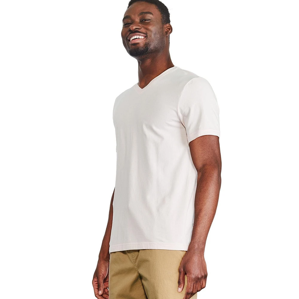 T-shirt extensible à encolure en V George pour hommes