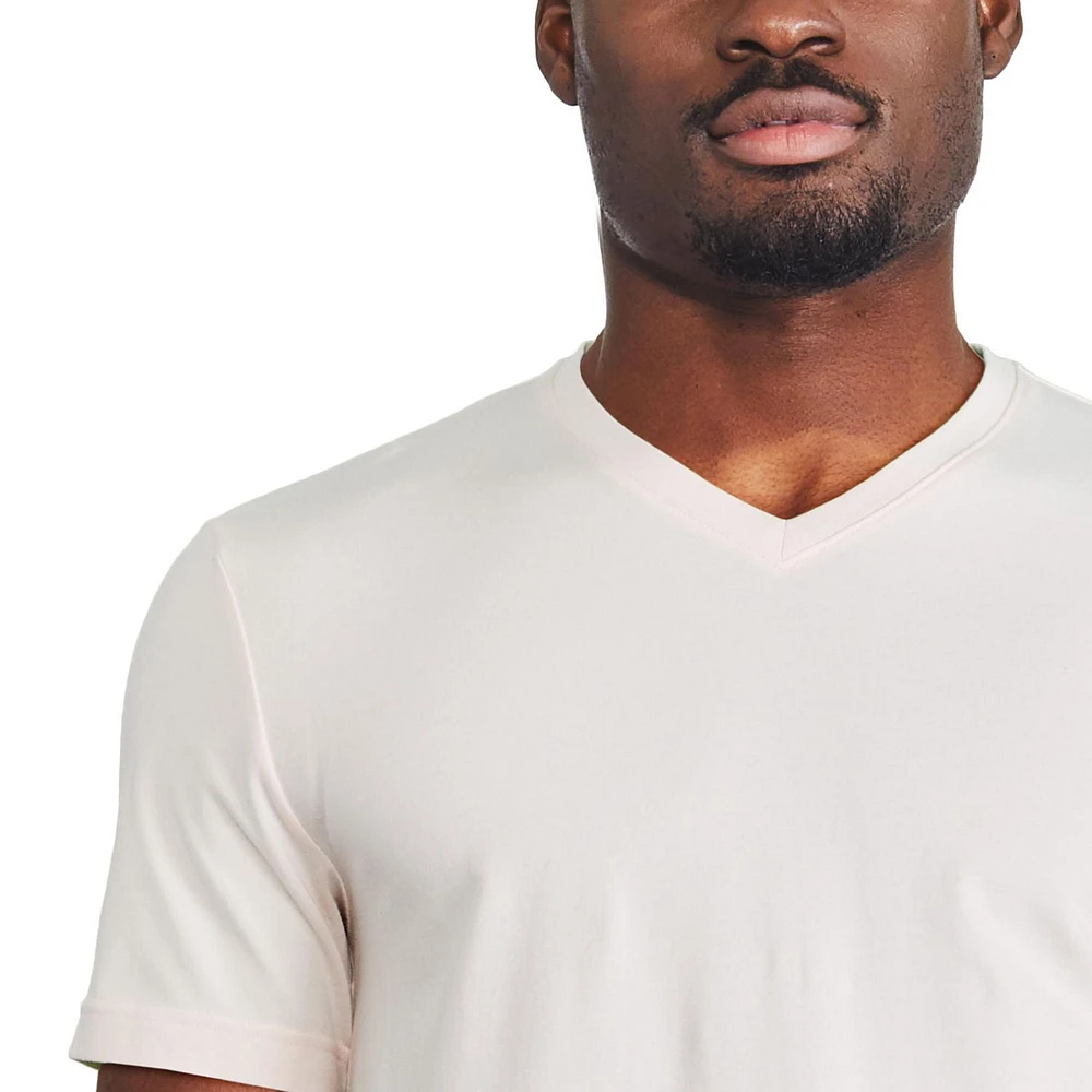 T-shirt extensible à encolure en V George pour hommes