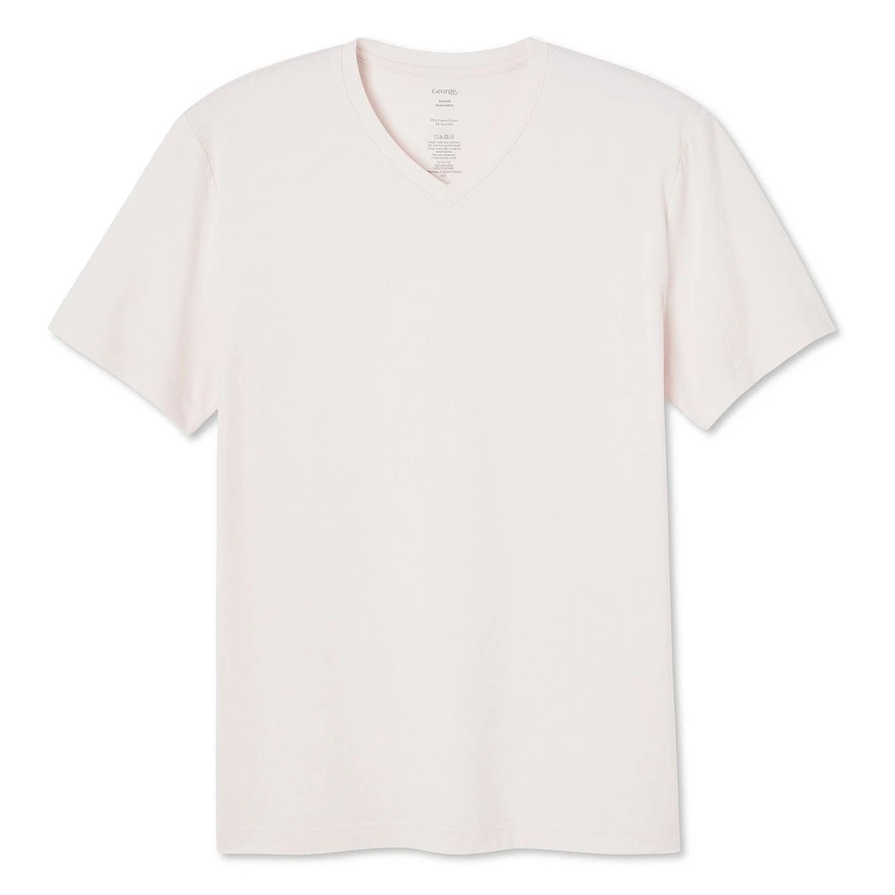 T-shirt extensible à encolure en V George pour hommes